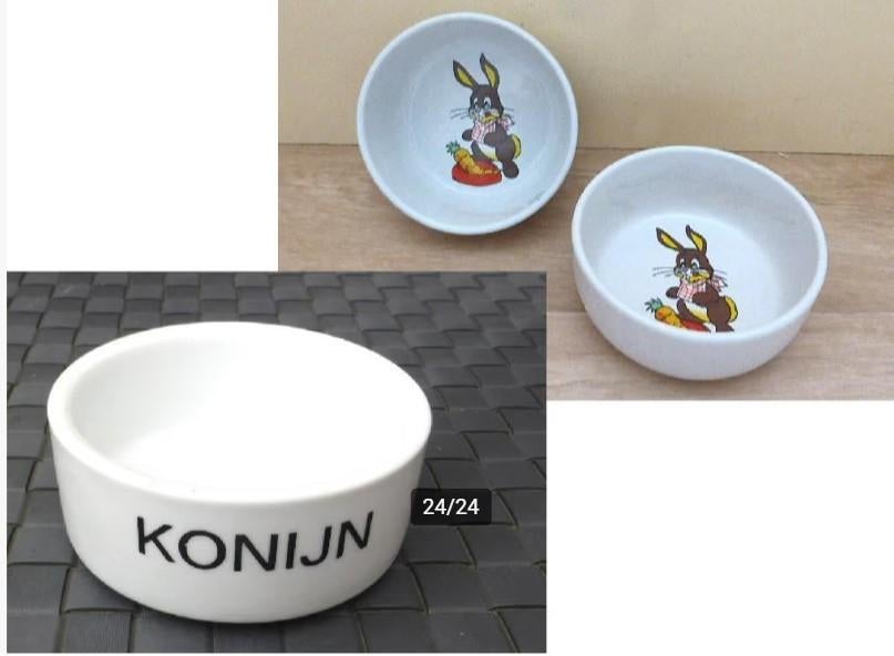 2 verschillende leuke NIEUWE KONIJNEN voerbakjes !!!, Dieren en Toebehoren, Knaagdieren en Konijnen | Toebehoren, Ophalen, Nieuw