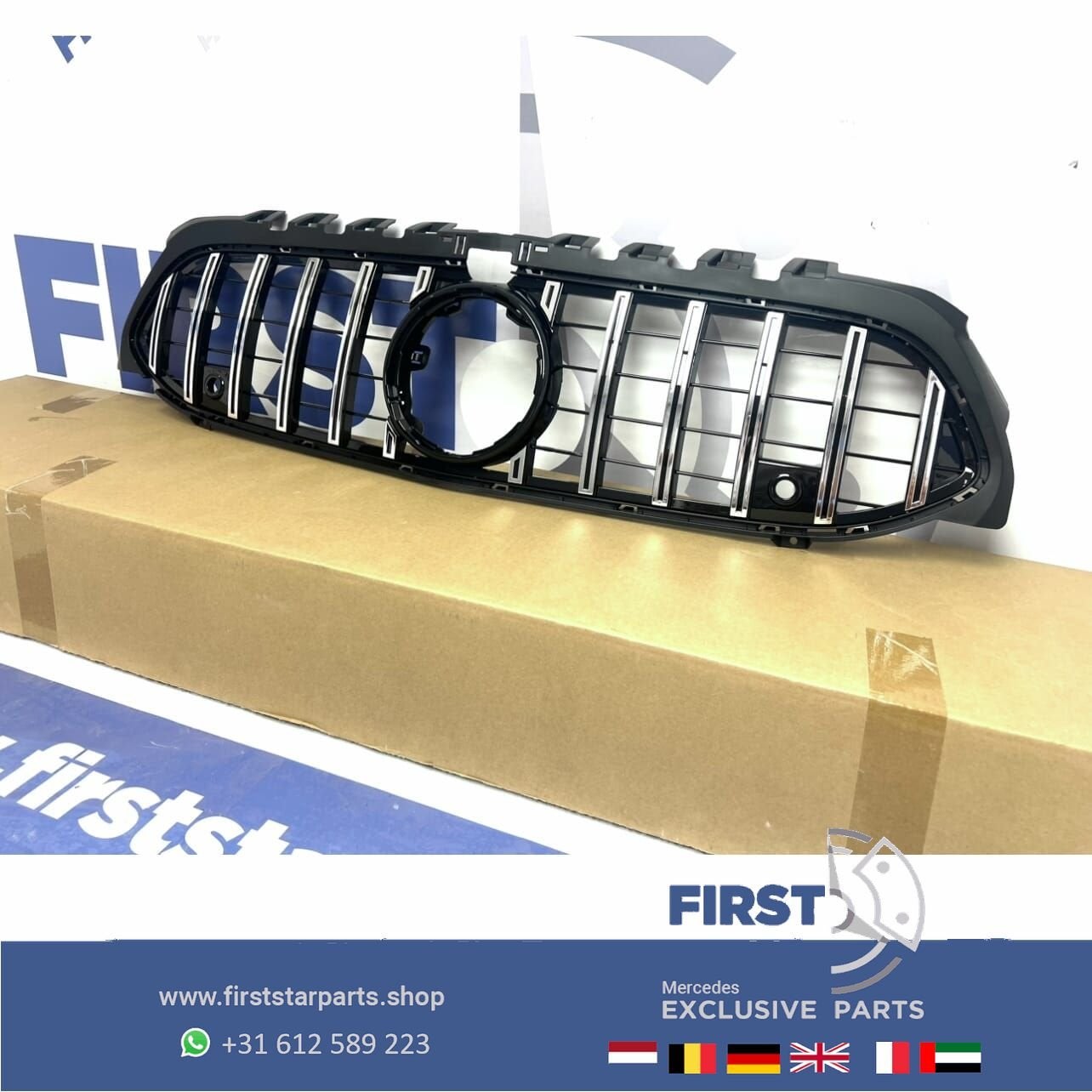 W177 V177 A KLASSE A45 GT GRIL ZWART/CHROOM PANAMERICANA GRI, Gebruikt, -, Ophalen of Verzenden, -