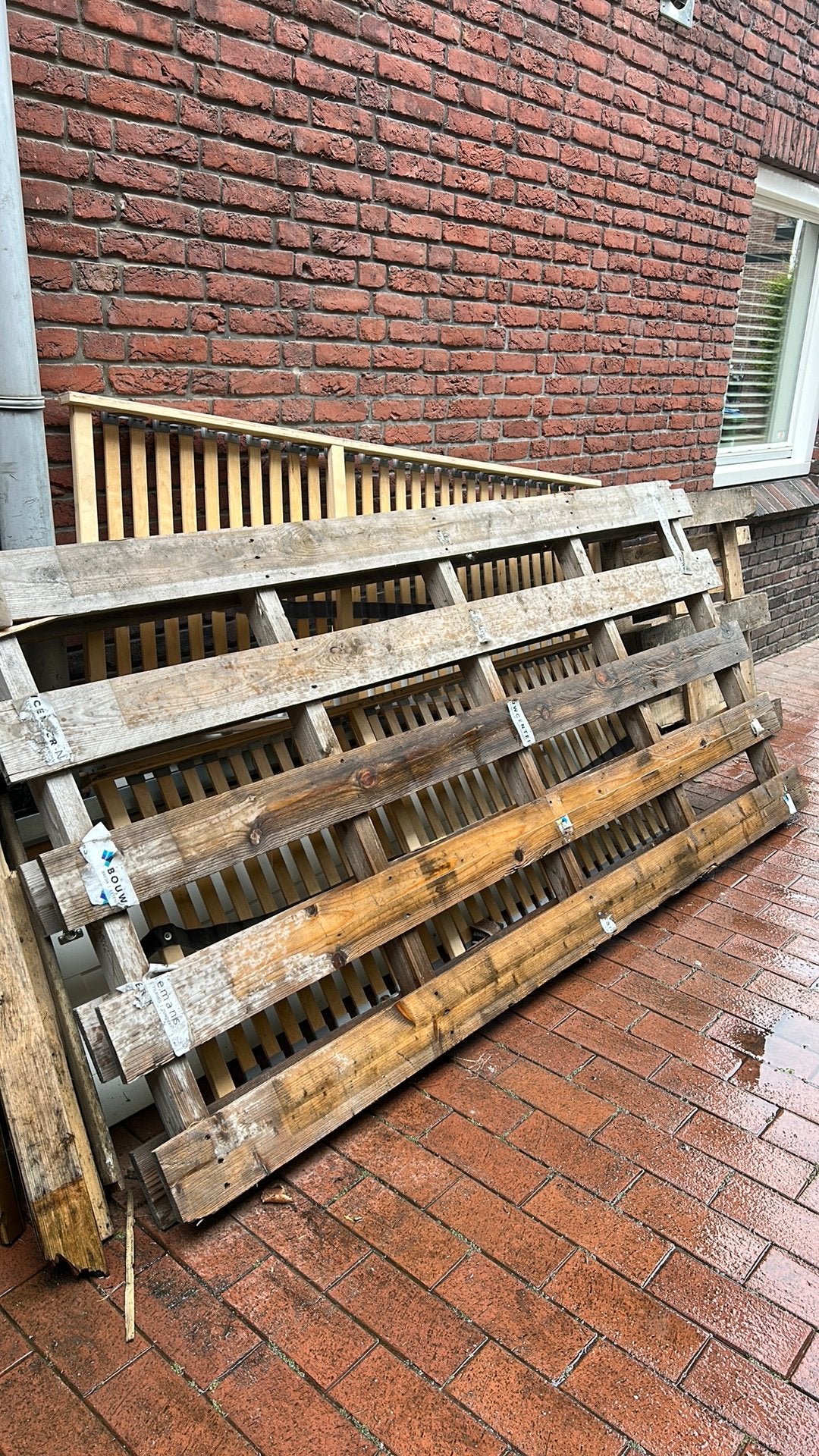 Dubbele pallet 120x260 cm, Ophalen, Gebruikt, 250 tot 300 cm, 50 mm of meer