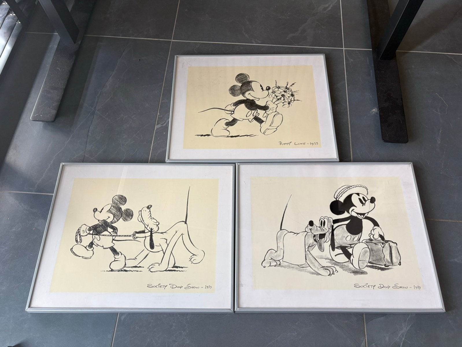 3 Disney tekeningen (40x50cm), Ophalen, Overige figuren, Nieuw, Overige typen