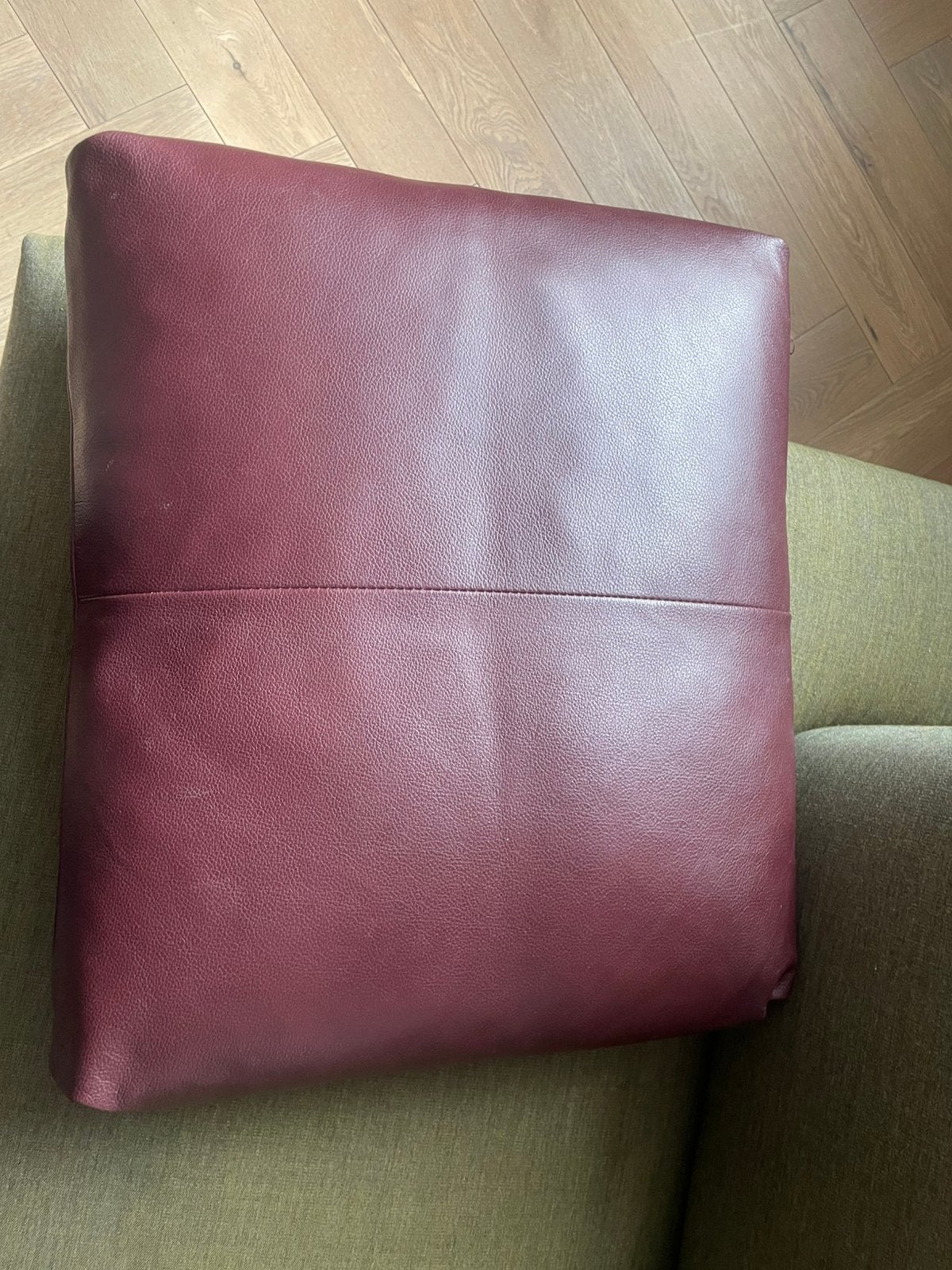 Hay mags kussen leer, Ophalen, Minder dan 50 cm, Rond, Leer