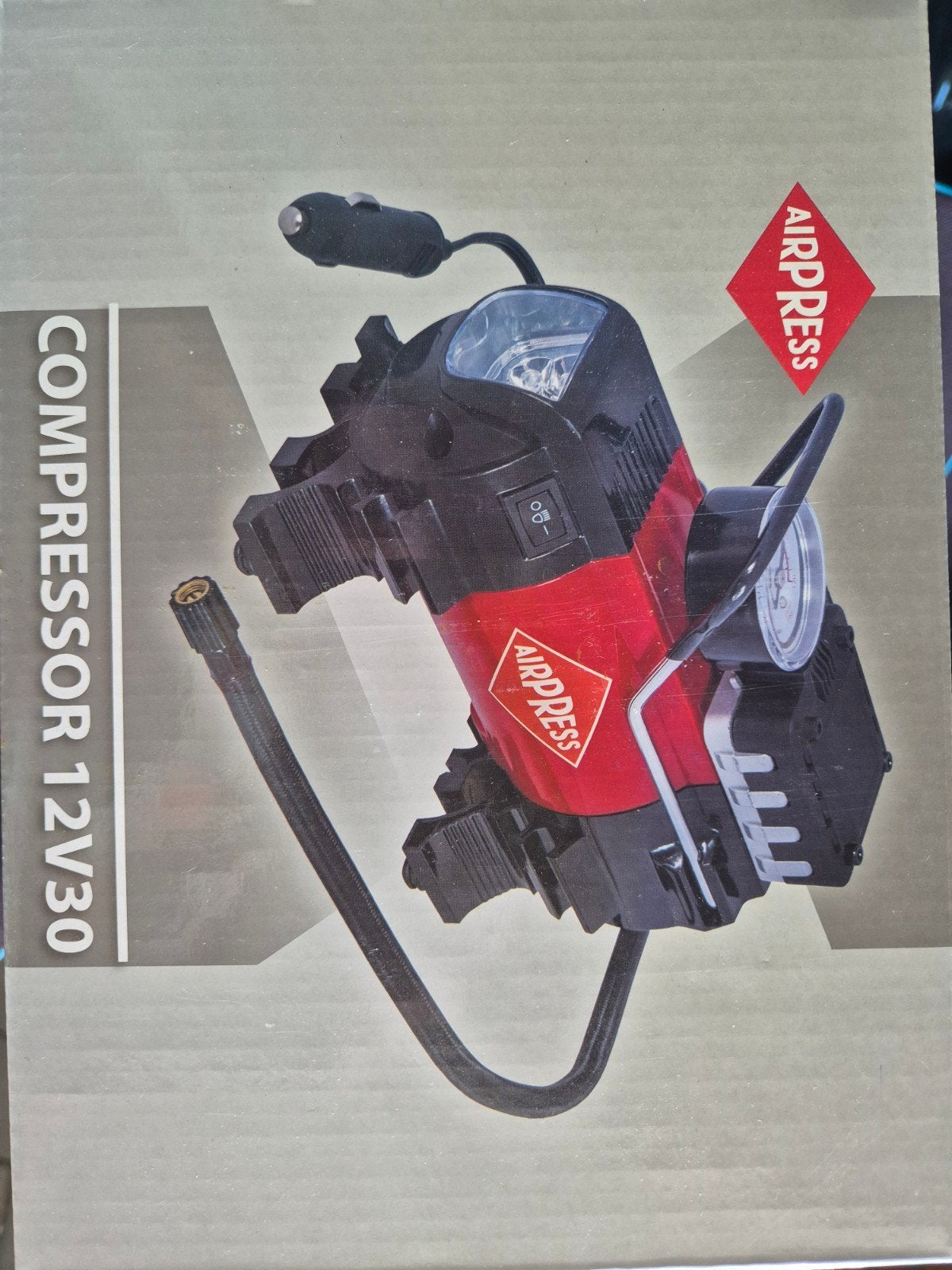 AIRPRESS Compressor 12V30 - Draagbare Luchtpomp, Ophalen of Verzenden, Nieuw