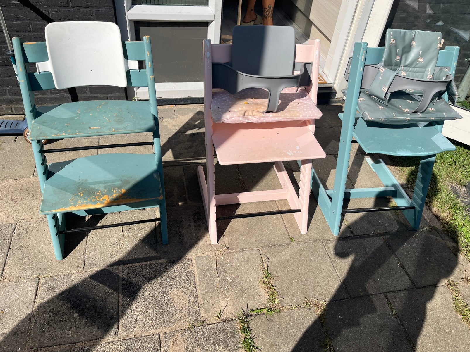 3X Stokke trip trap stoel, Ophalen, Zo goed als nieuw, Meegroeistoel