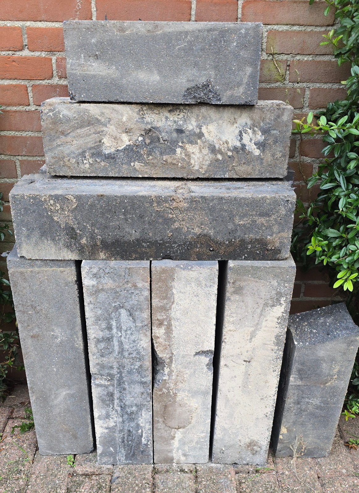 stenen, Ophalen, Gebruikt, Border, Beton