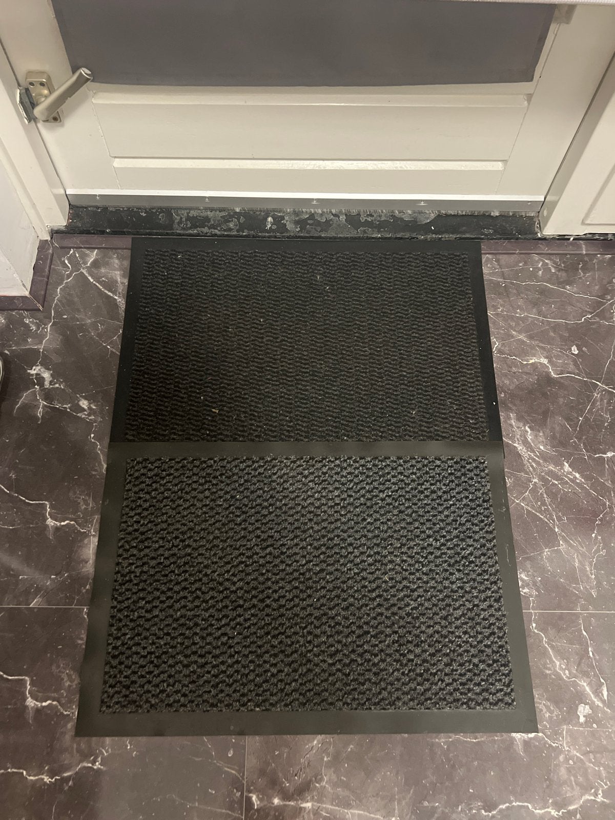 Zwarte deurmat - Schoonloopmat voor binnen en buiten, Binnen, Kunststof, Gebruikt, Schoonloopmat