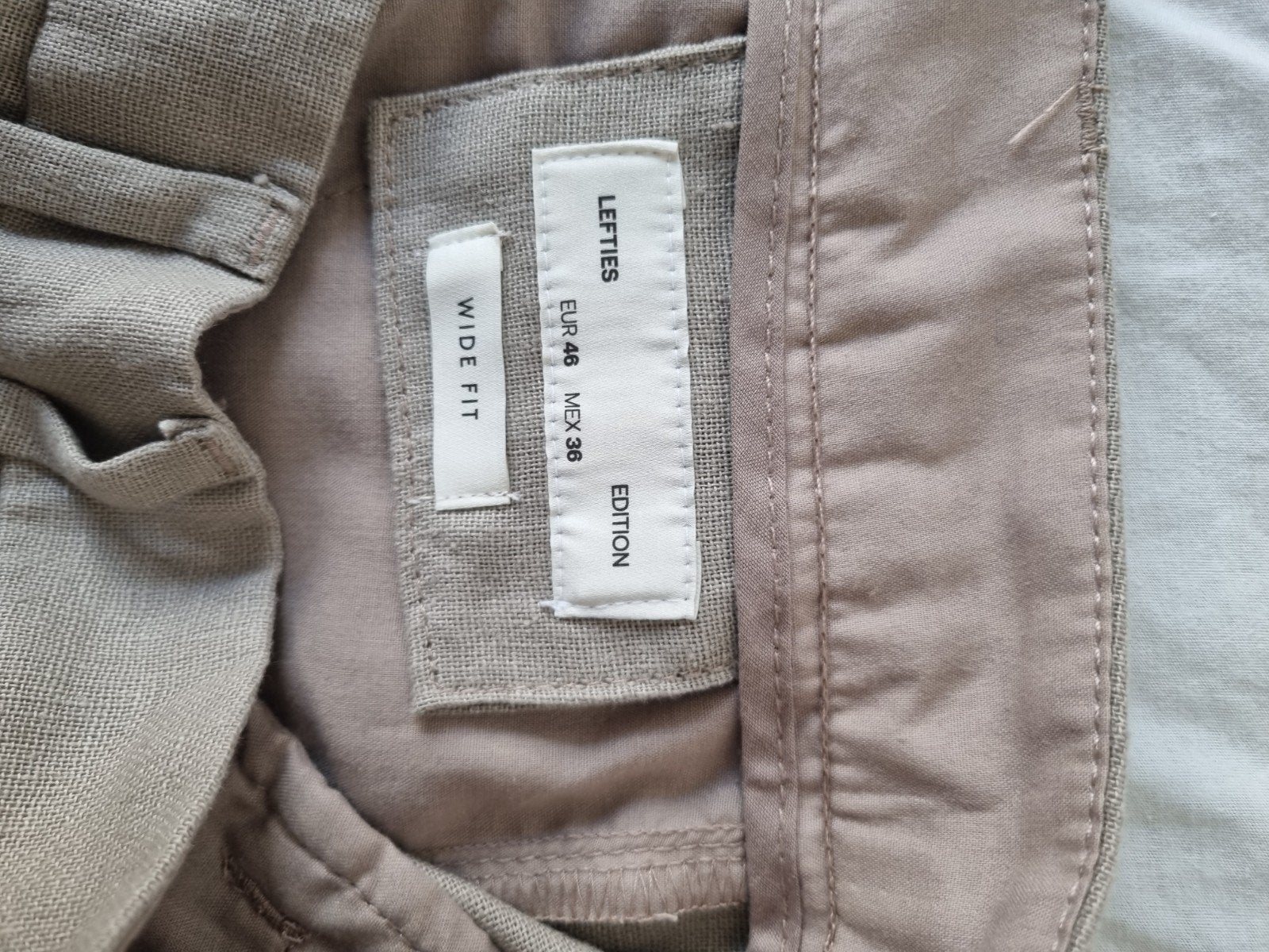 Herenbroek linnen, Ophalen of Verzenden, Zo goed als nieuw, Beige, Broek of Spijkerbroek