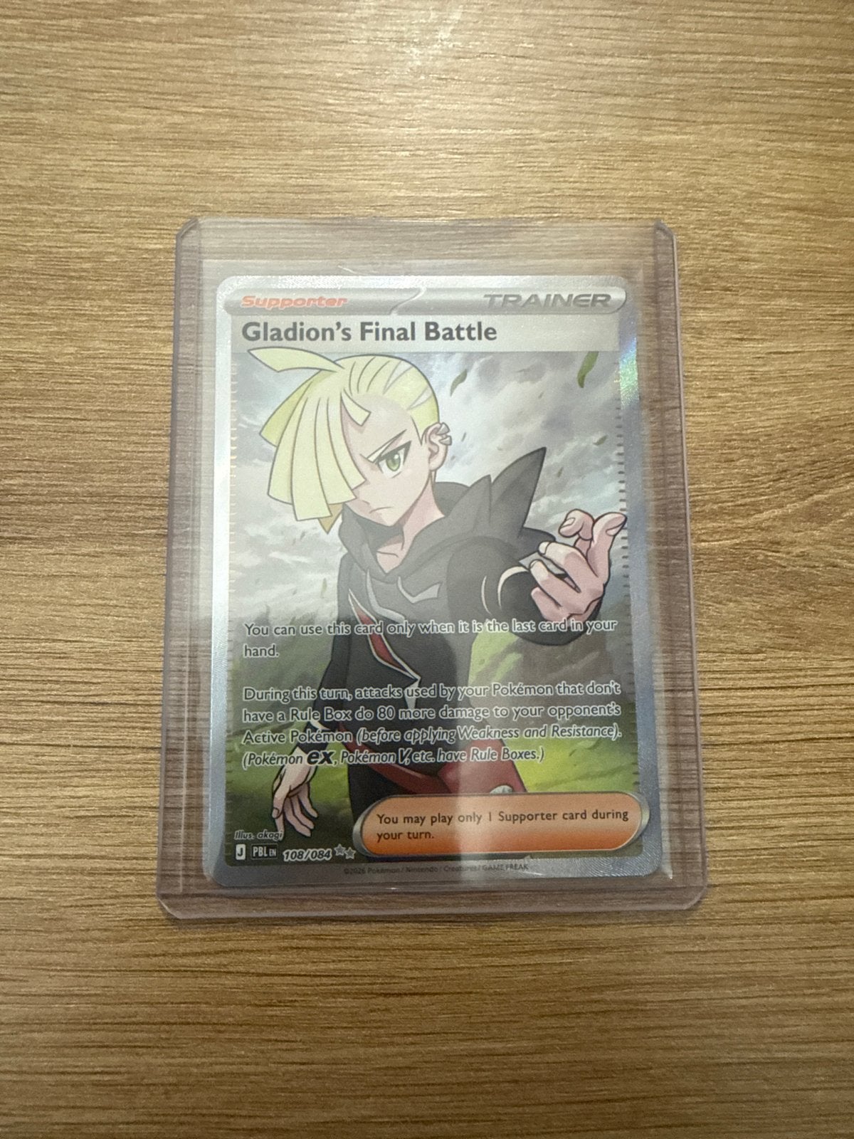 Pokemon Pitch Black | Gladion's Final Battle 108/084, Ophalen of Verzenden, Zo goed als nieuw, Losse kaart