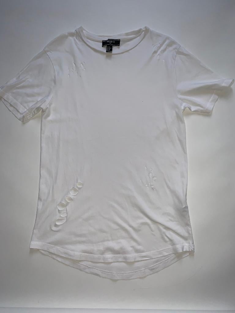 hagel WIT shirt met "gaten" XS in ~~nieuw~~ staat, Verzenden, Zo goed als nieuw, Maat 46 (S) of kleiner, Wit