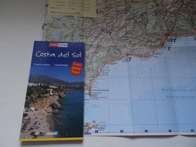 Costa del Sol, Malaga, Marbella; anwb extra reisgids +kaart, Europa, Ophalen of Verzenden, Zo goed als nieuw, Reisgids of -boek