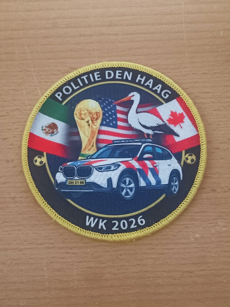 Patch WK 2026 Eenheid Den haag, Ophalen of Verzenden, Overige soorten, Nederland, Embleem of Badge