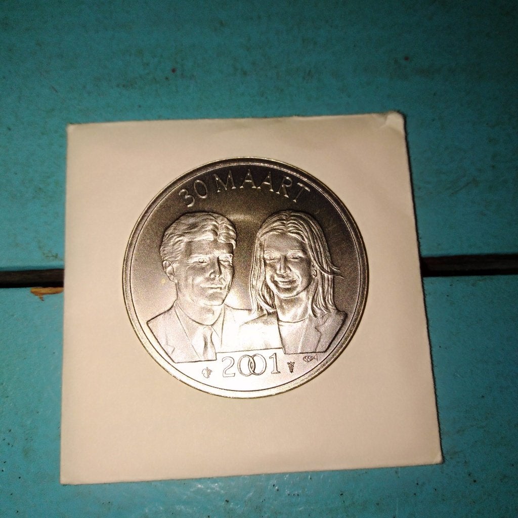 Herdenkingspenning 2001 Verloving Willem-Alexander & Maxima, Ophalen, Overige materialen, Nederland