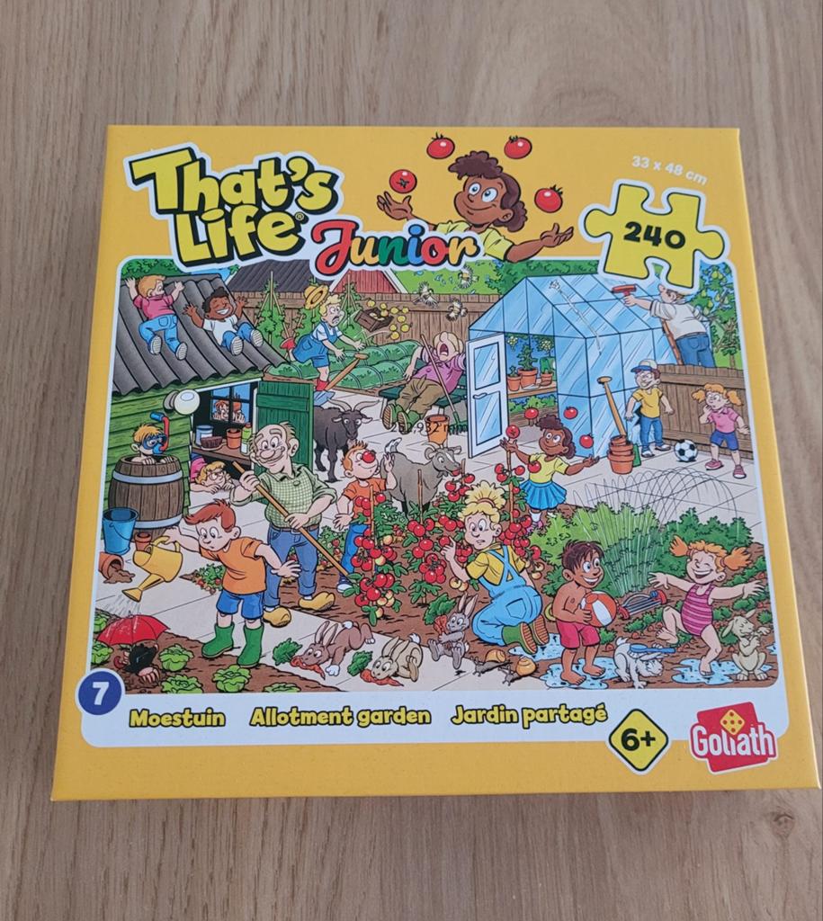That's Life Junior Moestuin 240 stukjes - Nieuw in doos, Ophalen of Verzenden, Meer dan 50 stukjes, Nieuw, 6 jaar of ouder