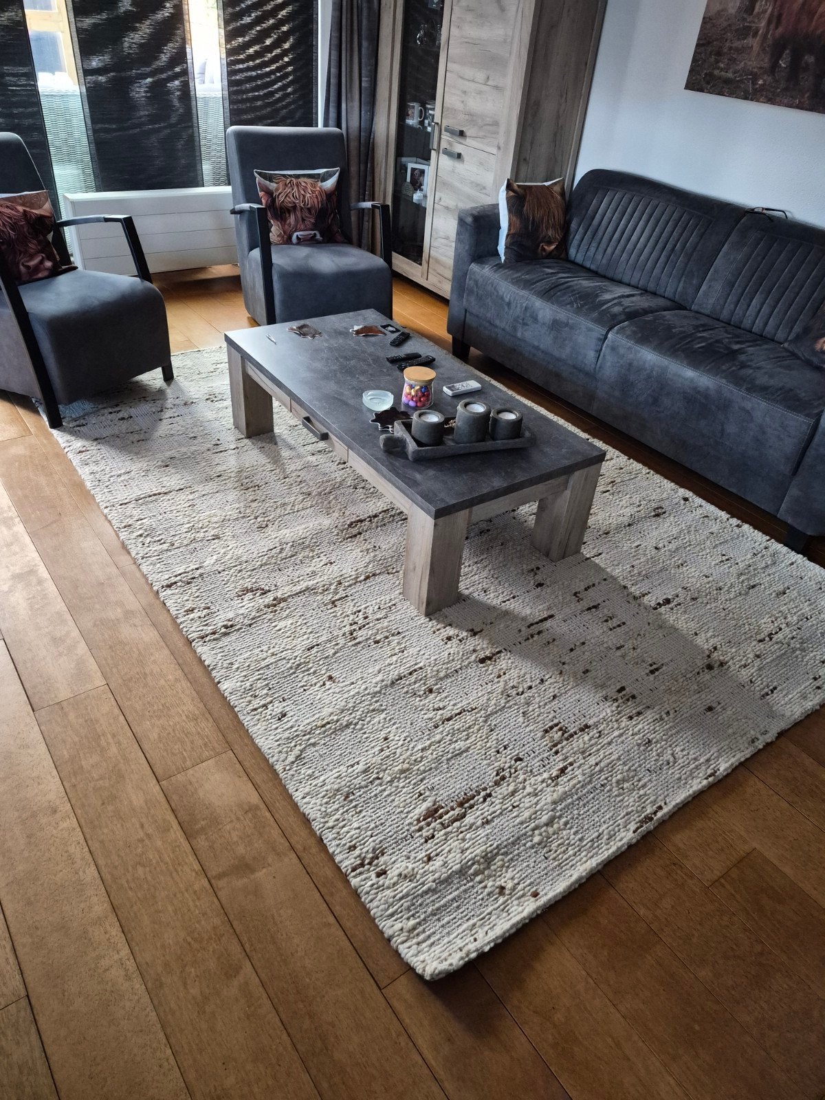 Wollen vloerkleed - Rova Blend Naturel/Beige (200x300 cm), Ophalen, Beige, 200 cm of meer, Rechthoekig