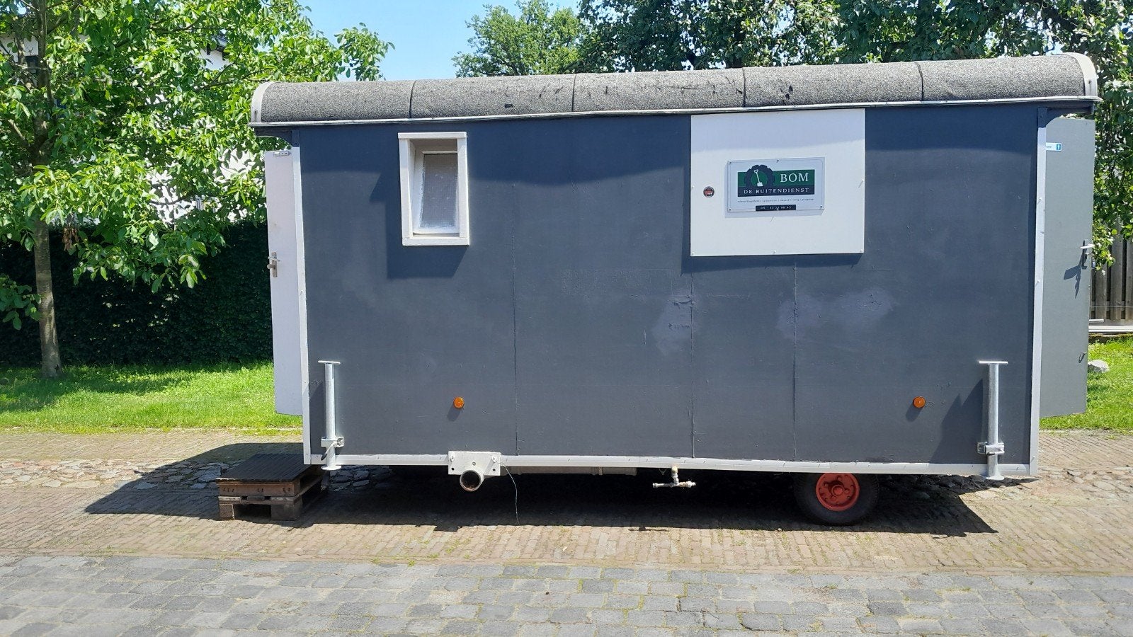 Toiletwagen , wc wagen te huur, Ophalen