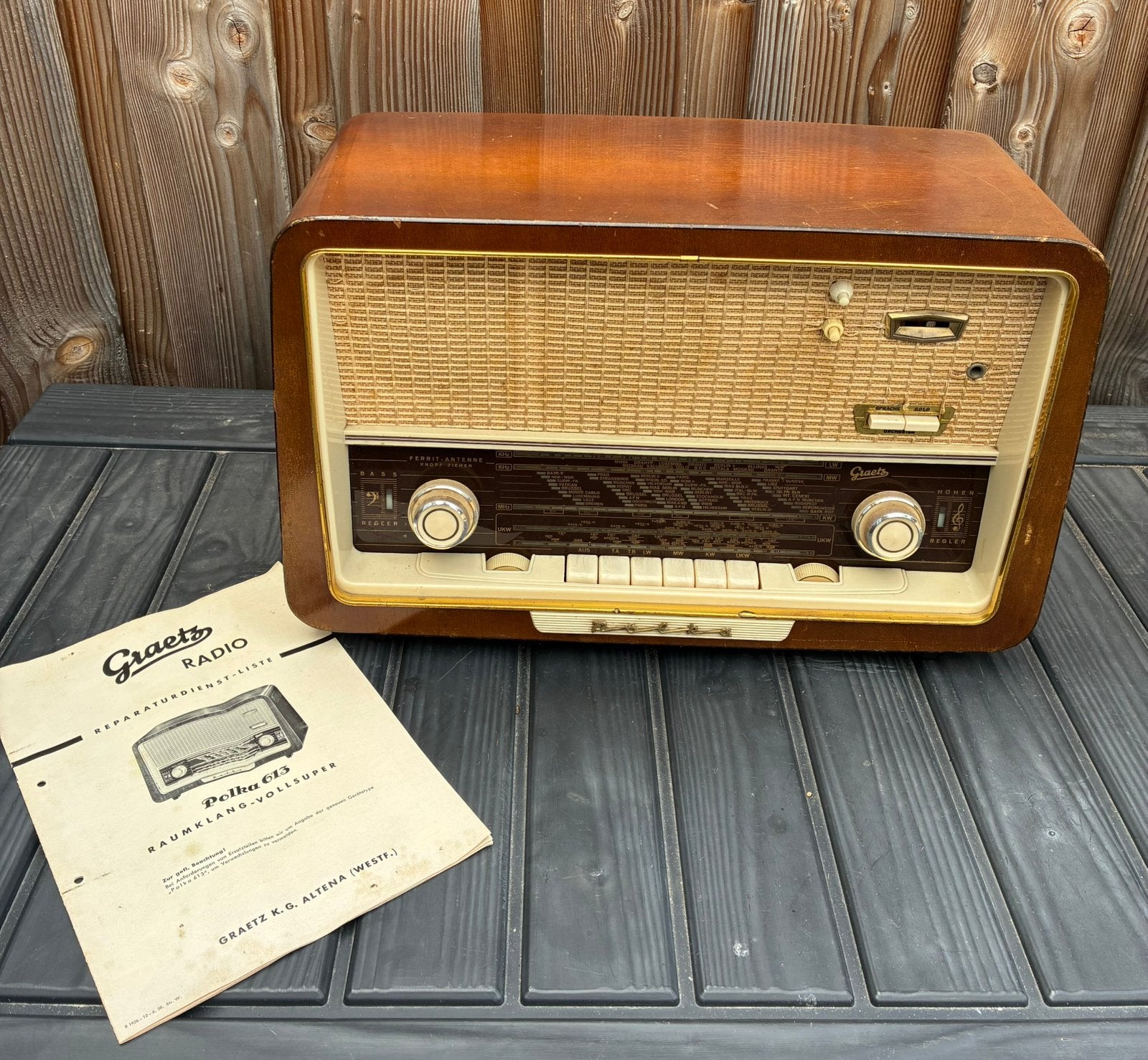 Graetz Polka 613 radio 1958, Ophalen, Zo goed als nieuw