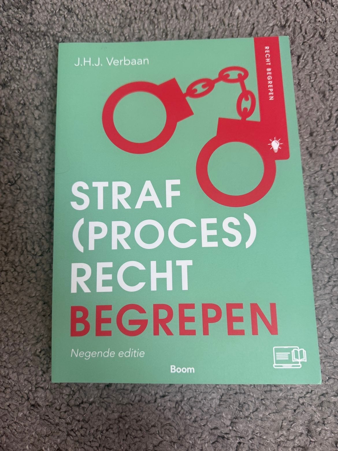 Straf(proces)recht Begrepen (9e editie) van J.H.J. Verbaan., Ophalen of Verzenden, Zo goed als nieuw