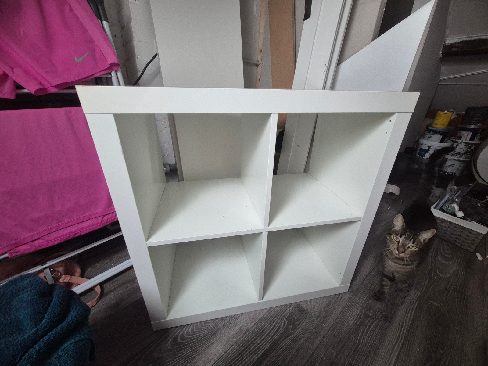 Witte Kallax-achtig vakkenkast - 2x2 vakken, Huis en Inrichting, Ophalen, Gebruikt