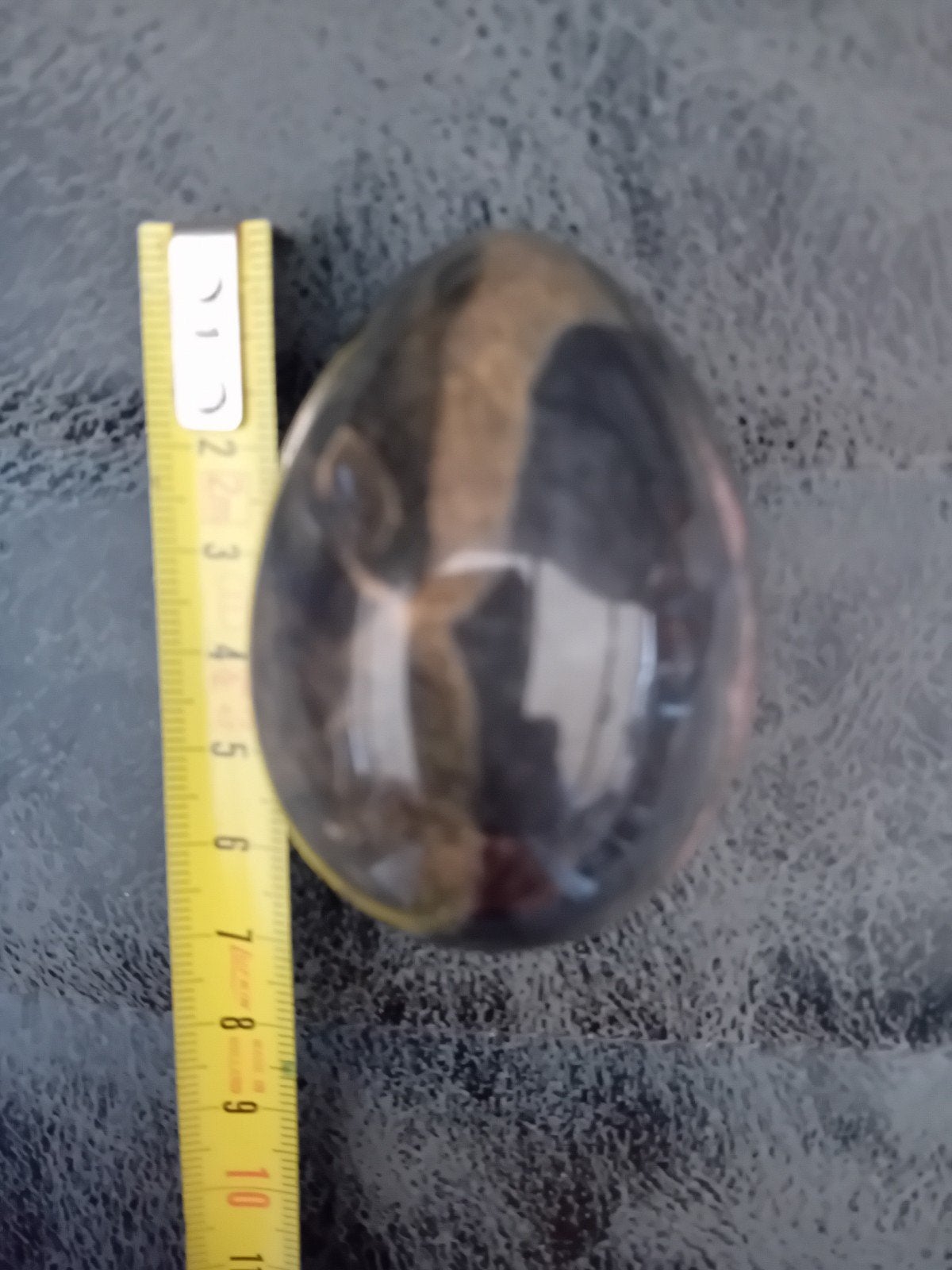 Decoratief ei van gepolijste steen, ca. 7 cm, Ophalen of Verzenden, Gebruikt