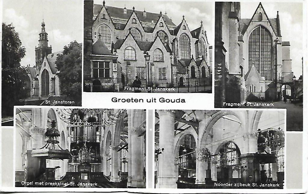 Gouda- -5-luik., Verzenden, 1940 tot 1960, Gelopen, Zuid-Holland