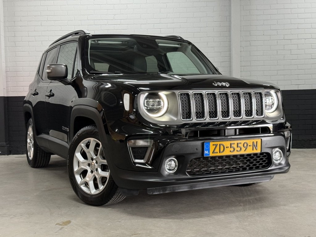 Jeep Renegade 1.3T Freedom/Leer/Pano/Afn. Trekhaak/Camera/En, Dealer onderhouden, Gebruikt, 4 cilinders, Met garantie (alle)