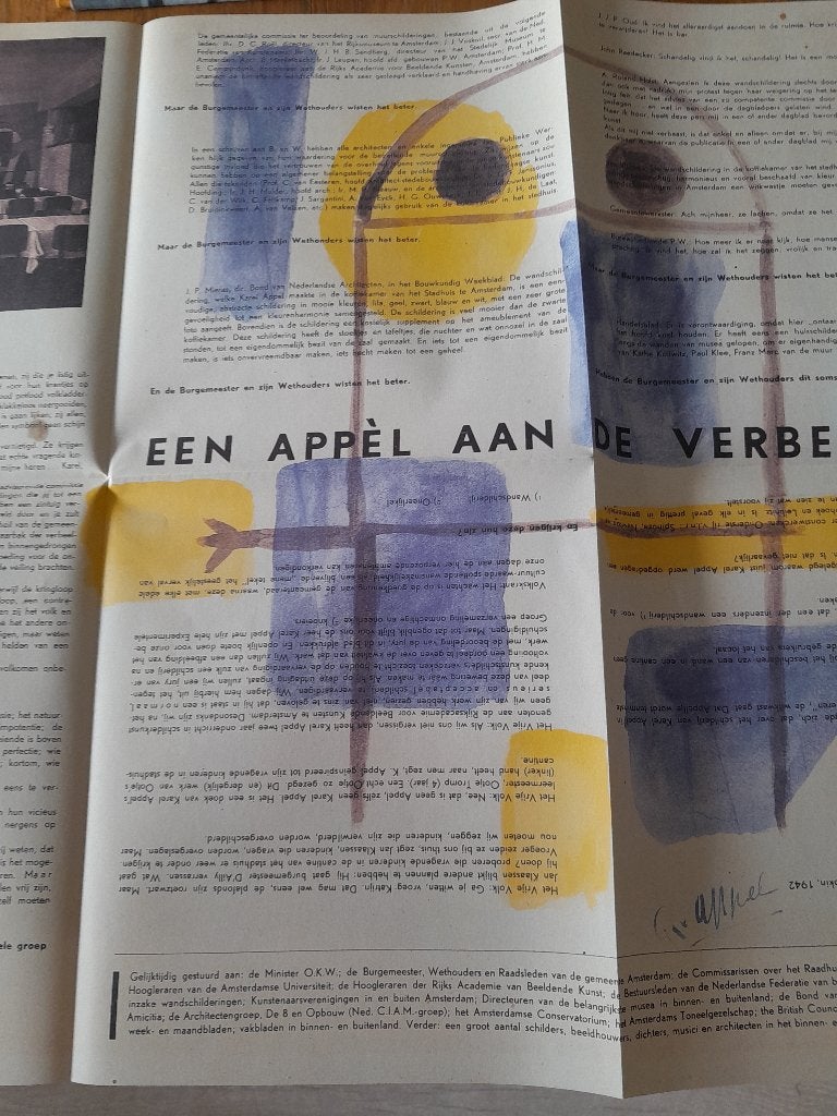 poster, cobra kunst,cobra,corneille  karel appel, reflex, Rechthoekig Liggend, Ophalen of Verzenden, Zo goed als nieuw, A1 t/m A3
