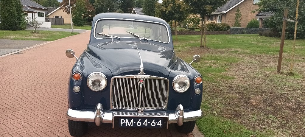 Rover P4 100, Achterwielaandrijving, Rover, Blauw, Leder