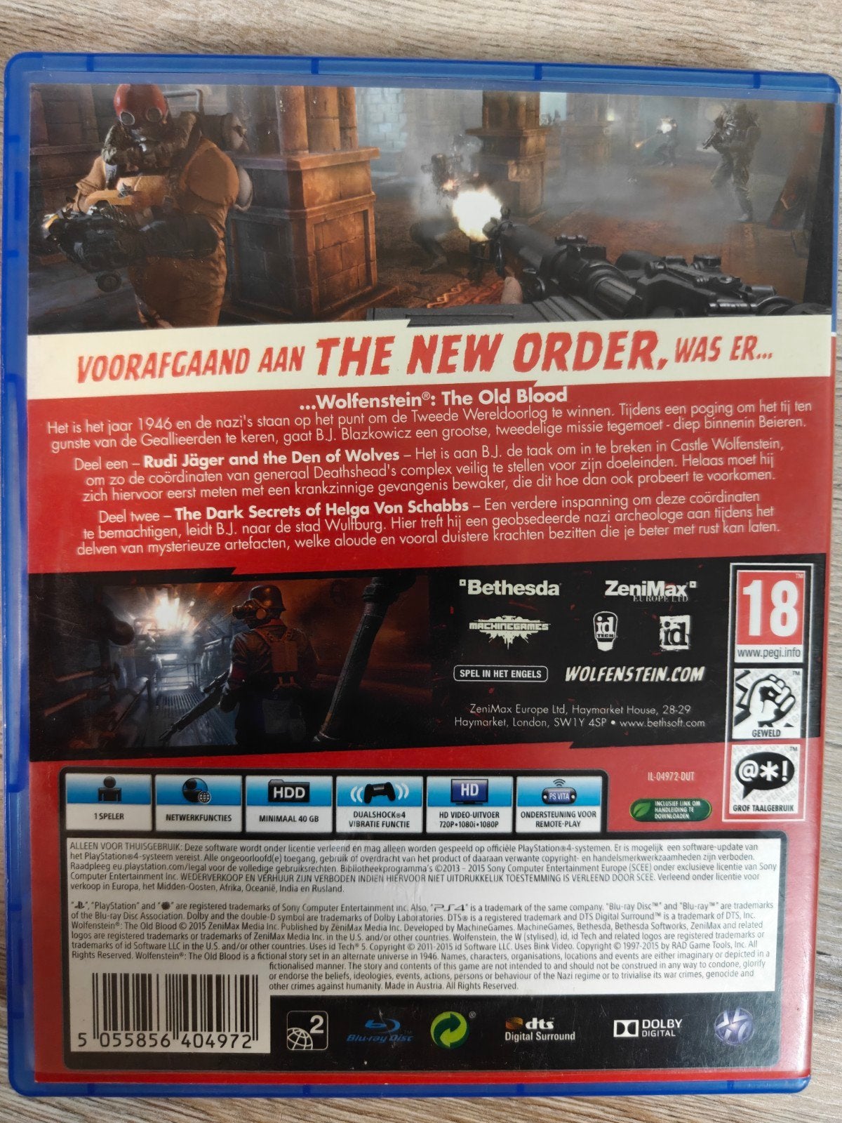 Wolfenstein: The Old Blood PS4 - Actiegame, Vanaf 18 jaar, Shooter, 1 speler, ZeniMax Europe Ltd, Haymarket House, 28-29 Haymarket, London, SW1Y 4SP
