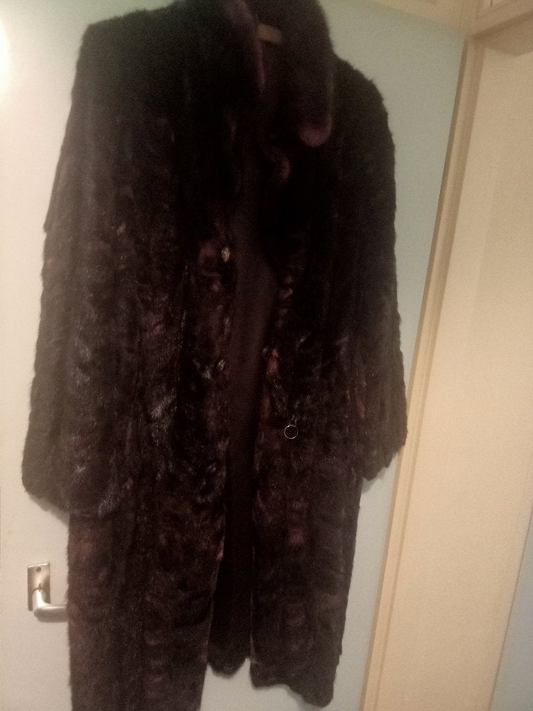 Vintage Dames nertsjas echt bont, Ophalen of Verzenden, Zo goed als nieuw, Maat 38/40 (M), Bruin
