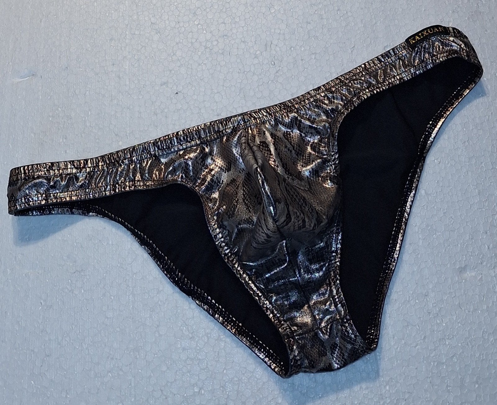 Sexy goudkleurige slip van Kaixuan voor mannen maat L, Ophalen of Verzenden