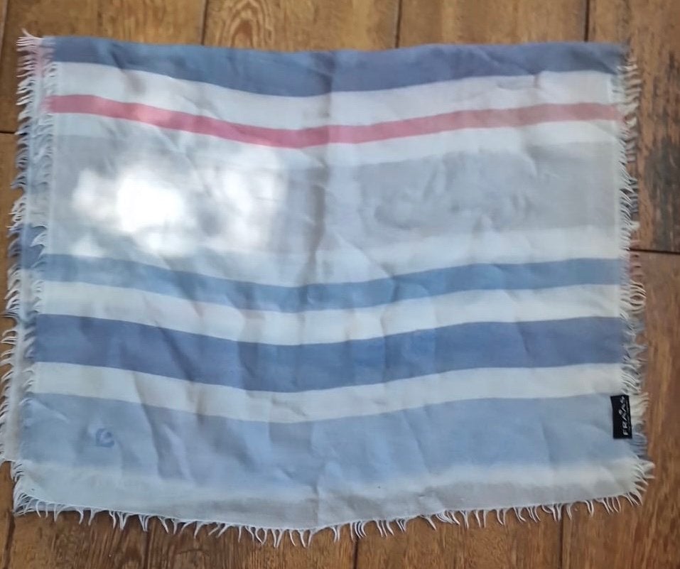 Gestreepte Fraas sjaal, Ophalen of Verzenden, Zo goed als nieuw, Maat 46/48 (XL) of groter, Sjaal