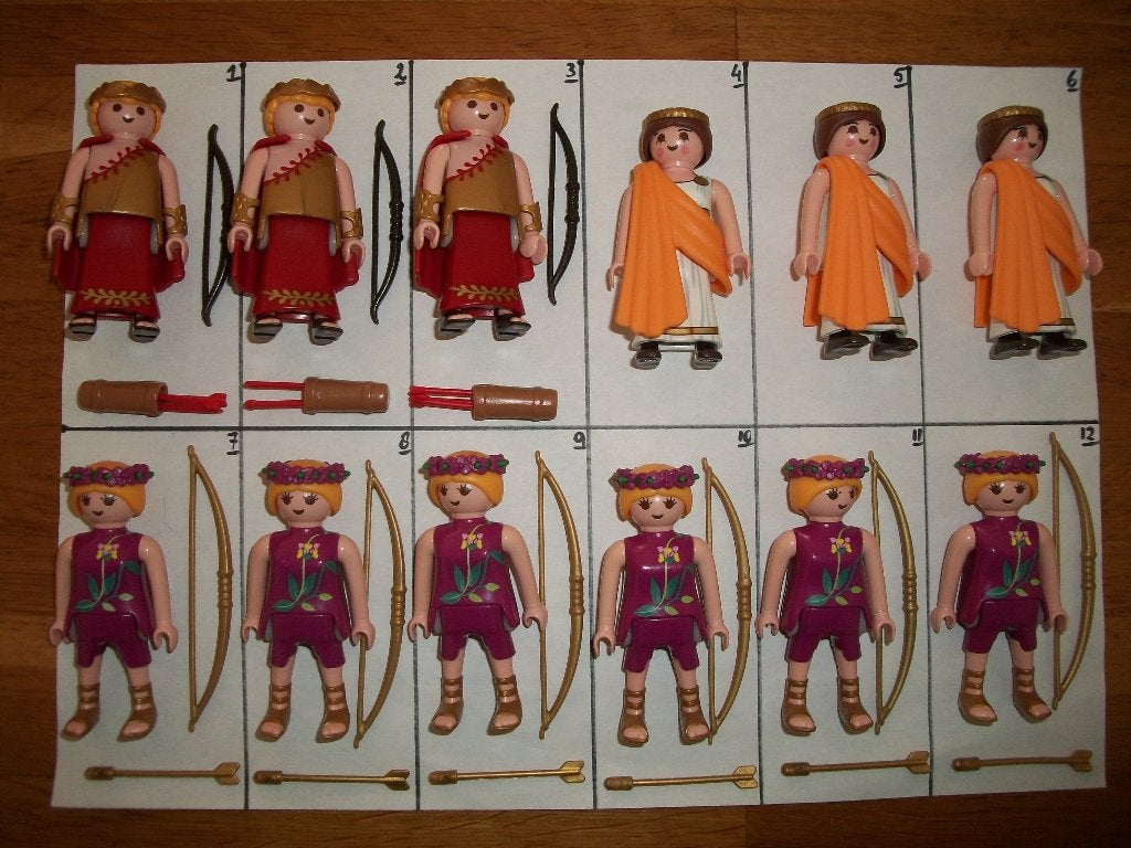 Apollo, Hera, Artemis goden uit de Griekse mythologie / zuil, Ophalen of Verzenden, Nieuw, Complete set, Figuren