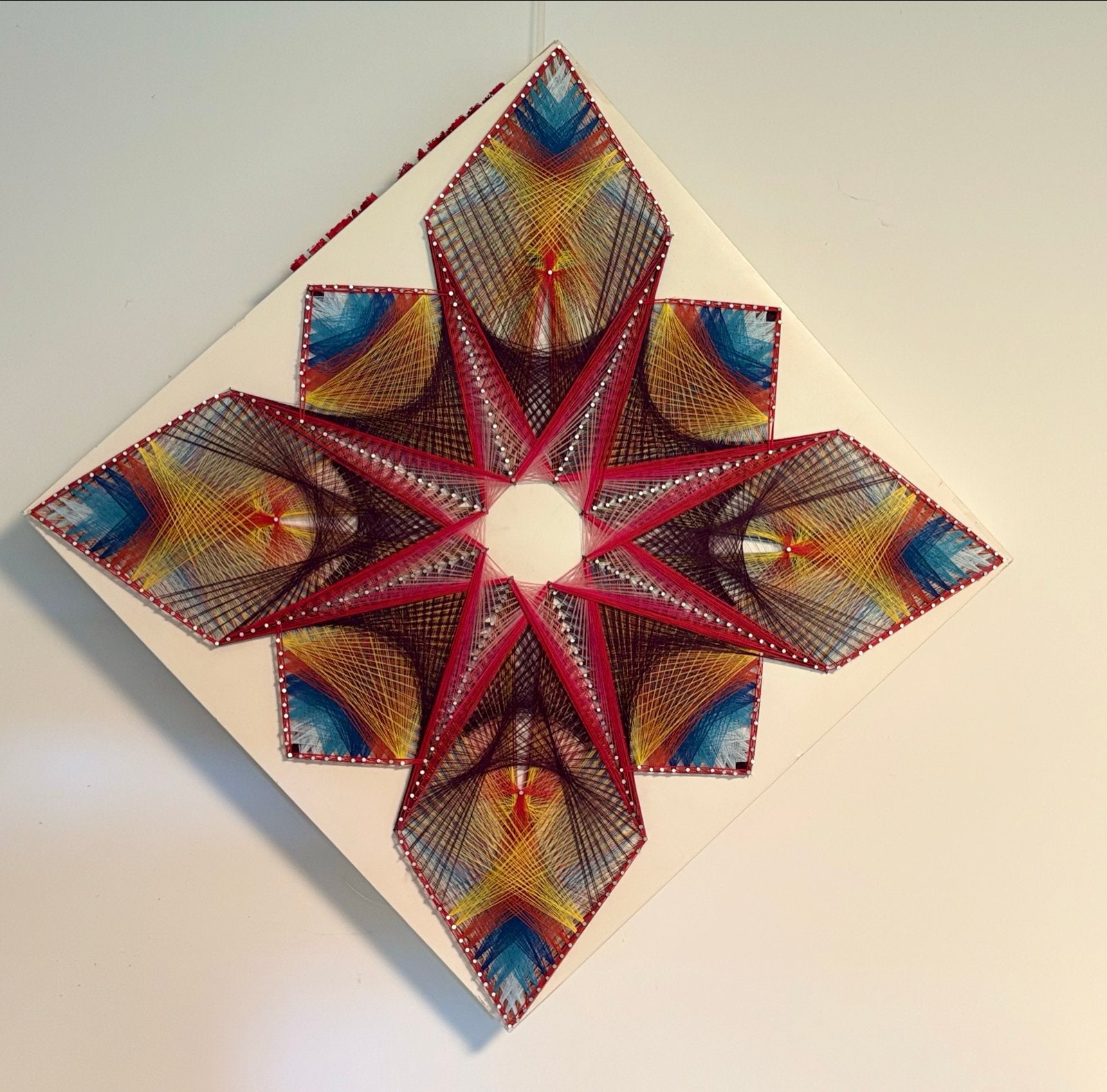 Uniek handgemaakt String Art kunstwerk 55  55 cm, Ophalen