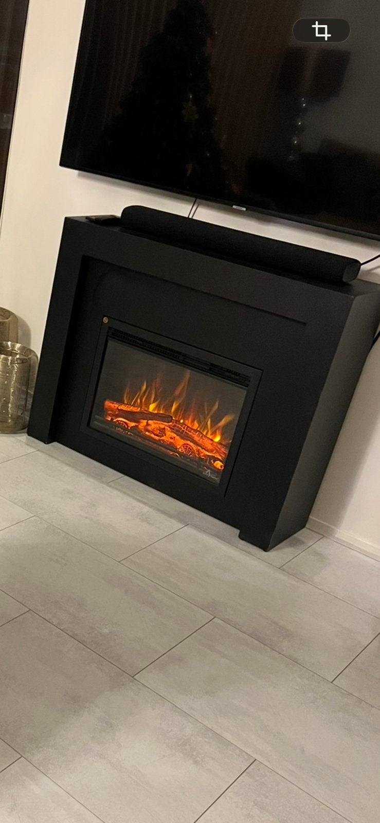 İngebouwde haard met verwarming/ l 100/h 81/d 28, Ophalen of Verzenden, Zo goed als nieuw, Vrijstaande haard, Elektrische haard