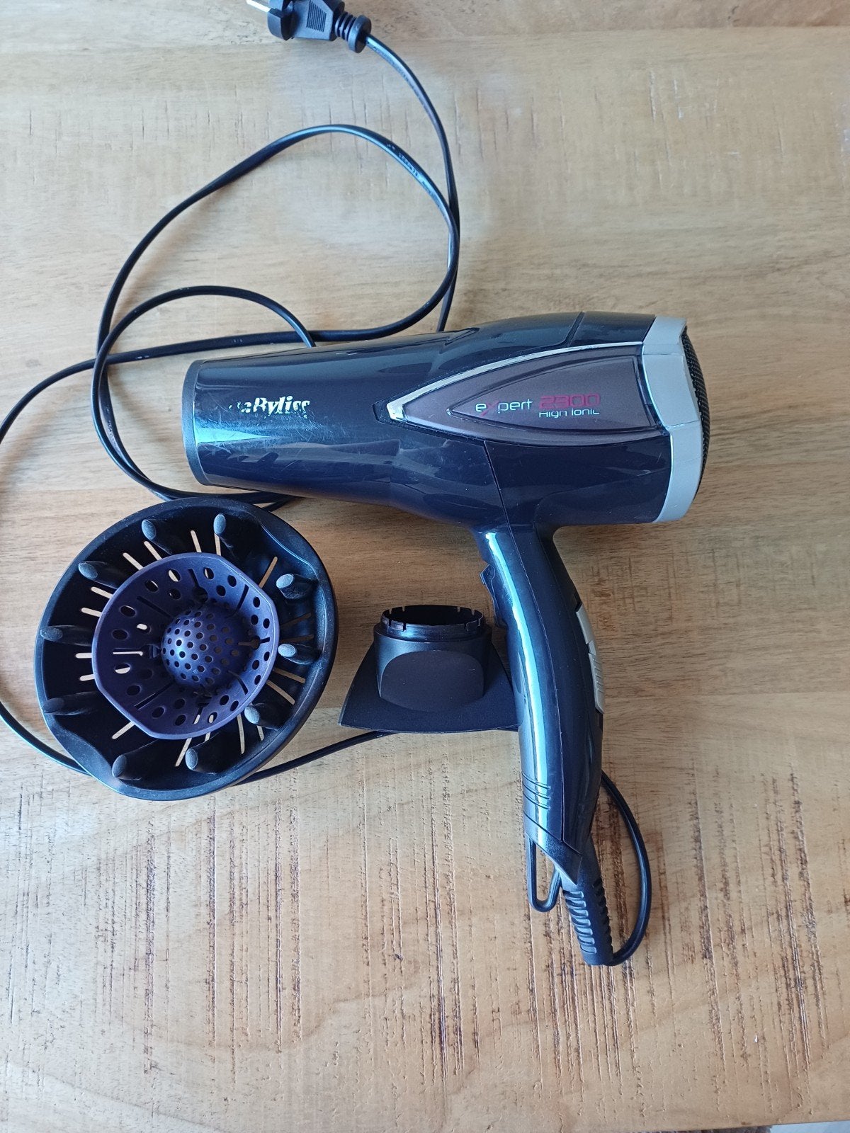 BaByliss Expert 2300 High Ionic Föhn met diffuser, Ophalen of Verzenden, Gebruikt, Haarverzorging