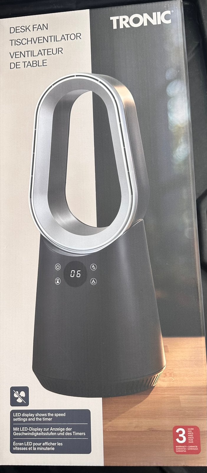 Mooie zwarte bladloze ventilator met afstandsbediening, Witgoed en Apparatuur, Ventilatoren, Ophalen, Ventilator met afstandsbediening