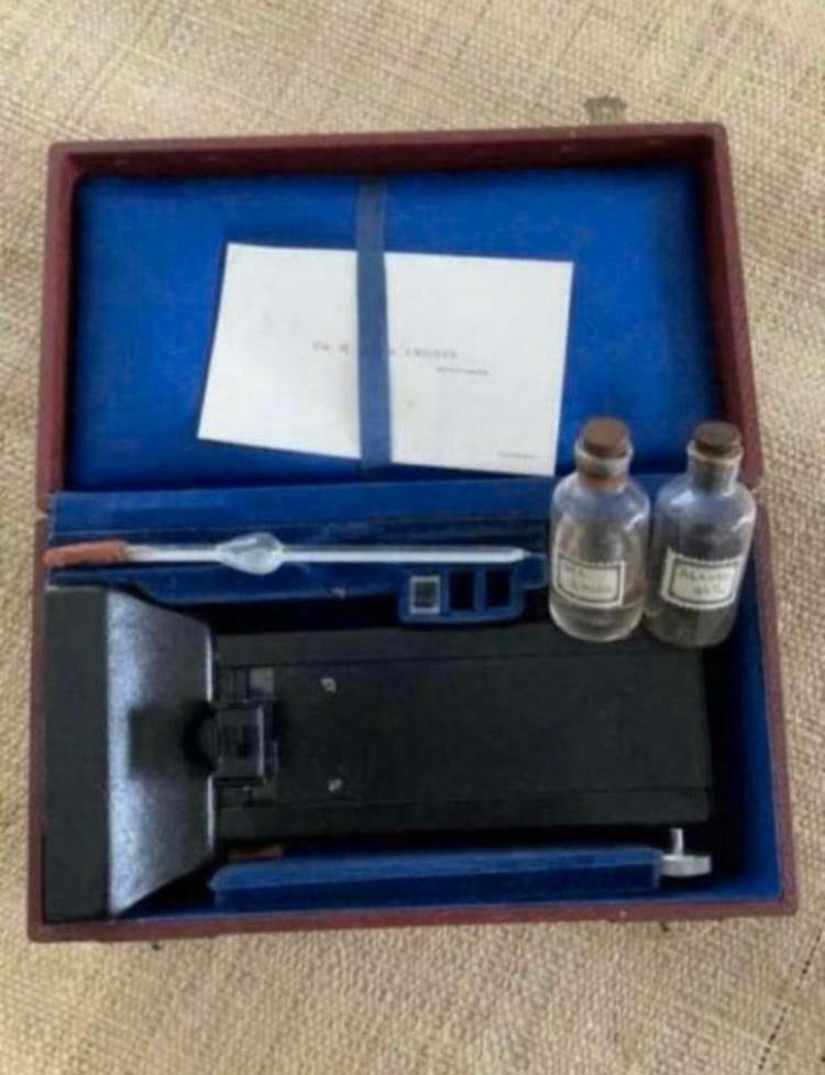 Antiek medisch instrument bloedonderzoek Missie Congo, Ophalen of Verzenden