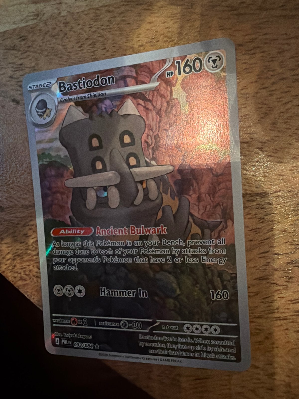 Bastiodon 093/084 - Zo goed als nieuw Pokémon kaart, Ophalen of Verzenden, Zo goed als nieuw, Losse kaart