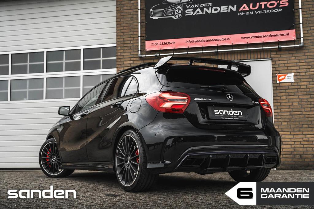 Mercedes A-klasse A45 AMG 4MATIC|Facelift|Aero|Pano|Leder|, Automaat, 4 cilinders, Zwart, Bedrijf