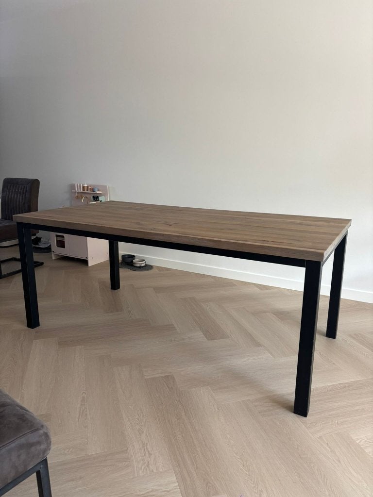 Eettafel, Huis en Inrichting, Tafels | Eettafels, Ophalen, Gebruikt, 50 tot 100 cm, Vijf personen of meer
