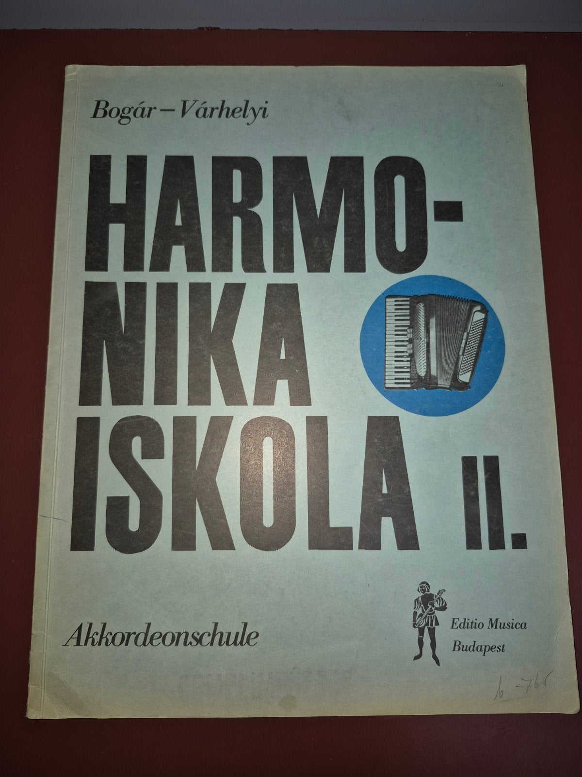 Harmonika Iskola II. - Accordeonschool Boek, Gebruikt, Verzenden, Klassiek, Les of Cursus