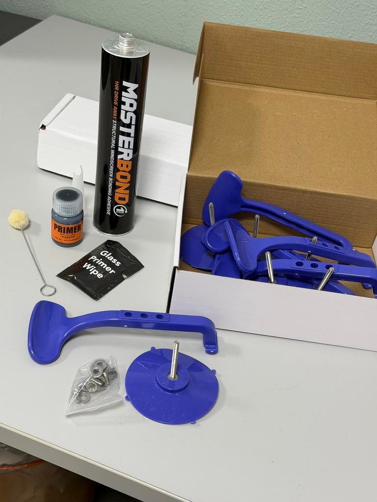 Auto raam ruit glas cabriodak achterruit lijmset met klemmen, Nieuw, Ophalen of Verzenden, H, H