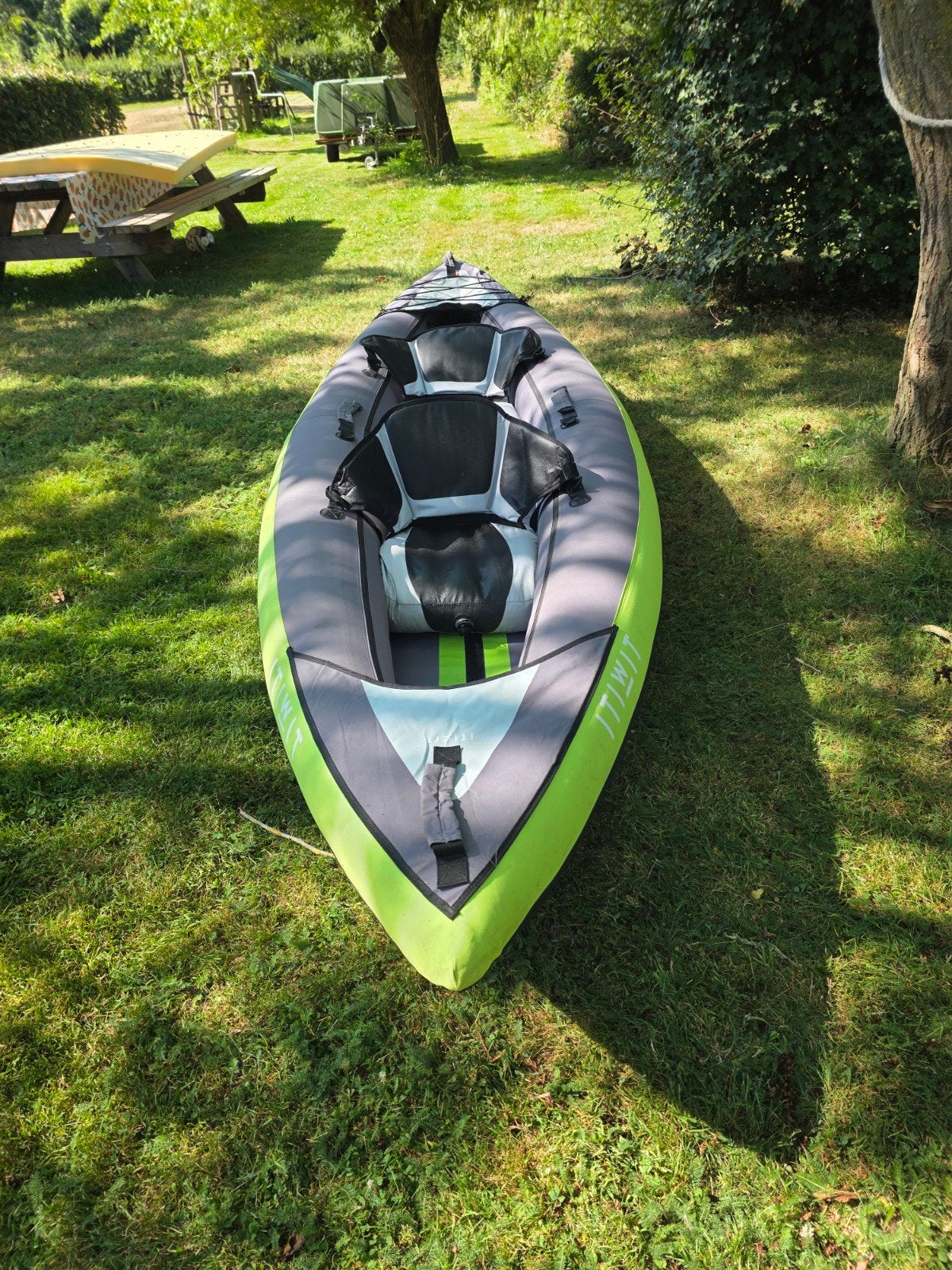 Itiwit Opblaasbare Kajak 340 cm - 2-persoons, Watersport en Boten, Ophalen of Verzenden, Opblaasbaar, Zo goed als nieuw, 2-persoons