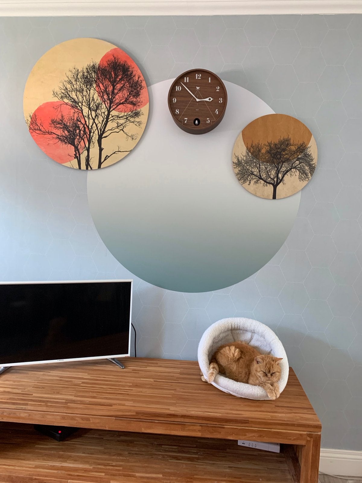 Kubistika Houten Wandcirkels: Sun and Moon & Winterochtend, Ophalen