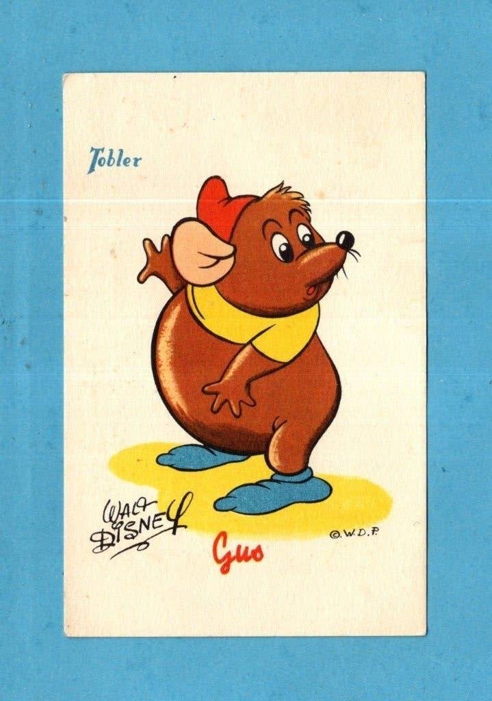 Mooie oude Disney-kaart met muisje " Gus "  M674  ca1940, Verzamelen, Ansichtkaarten | Themakaarten, Verzenden, 1920 tot 1940