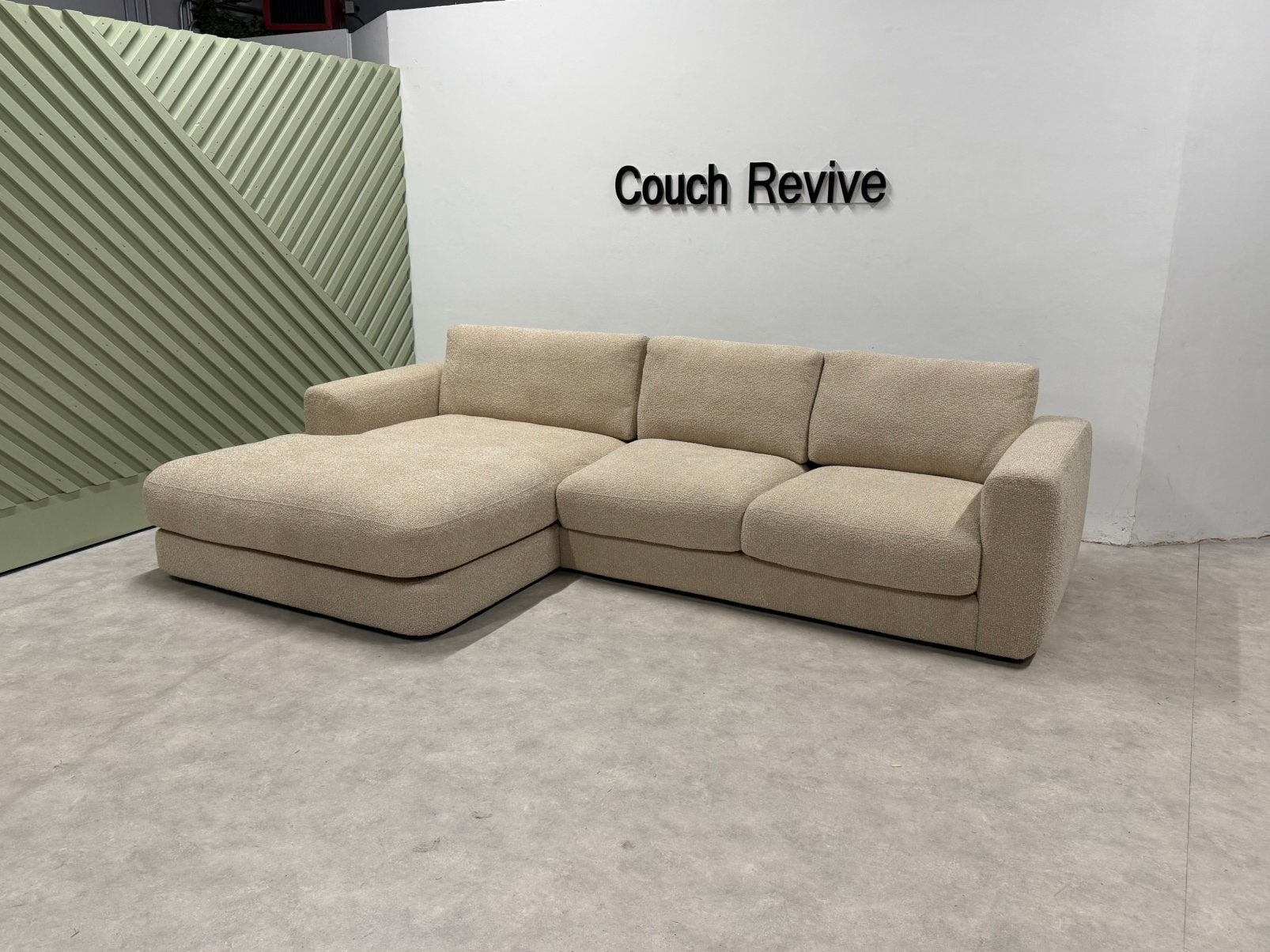 Bouclé Hoekbank 320x185 | GRATIS LEVERING