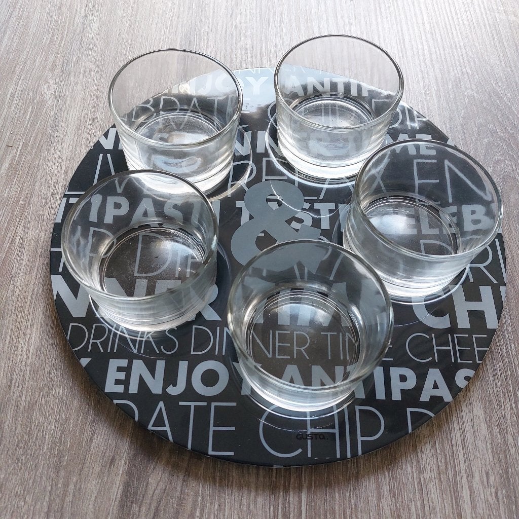 Gusta serveerset amuseset voorgerecht 6 delig, Overige merken, Ophalen of Verzenden, Overige stijlen, Glas
