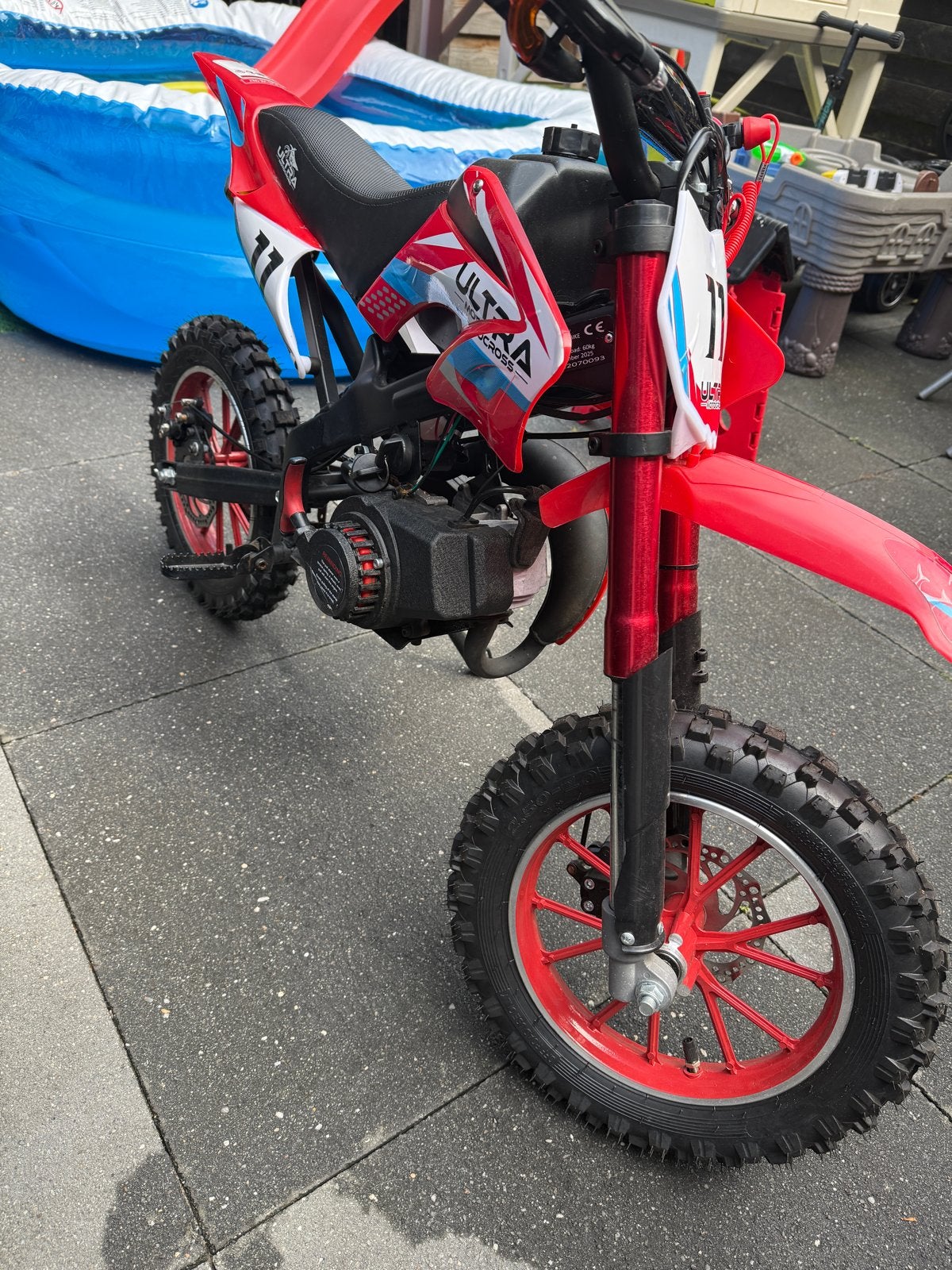 Zo goed als nieuwe Ultra 49CC benzine kinder mini crossmotor, Ophalen, Zo goed als nieuw
