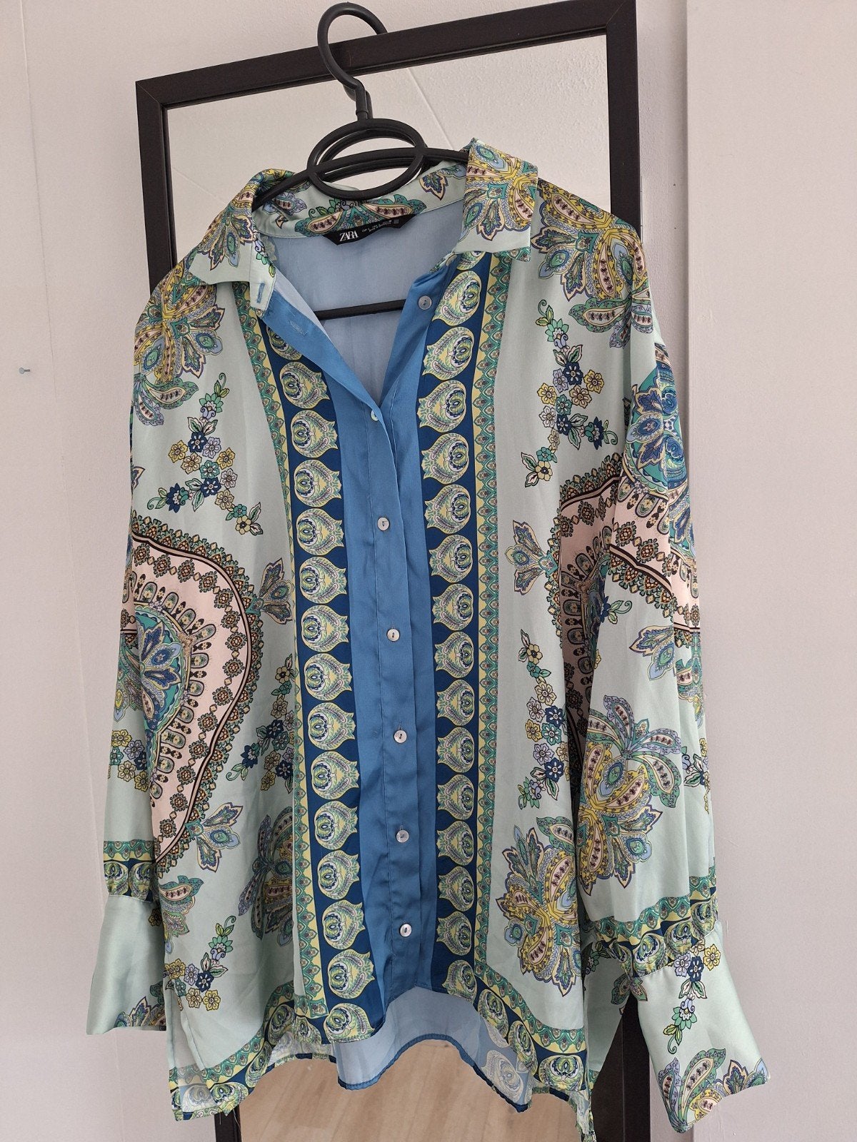 Zara blouse met paisley print, Zara, Ophalen of Verzenden, Zo goed als nieuw, Blauw
