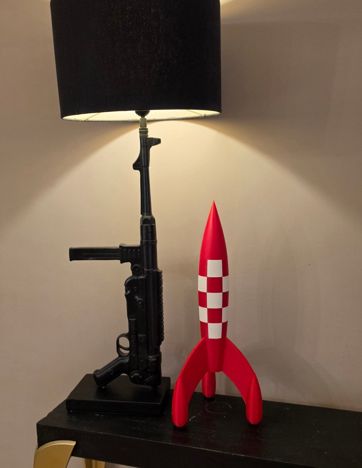 Tintin (Kuifje) raket - 50 cm hoog, Ophalen of Verzenden, Gebruikt
