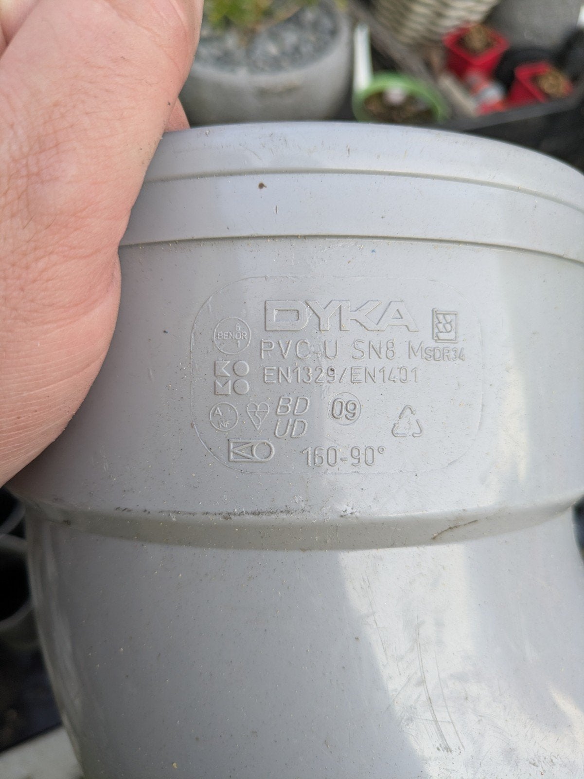 DYKA PVC Bocht 160-90 - Afvoerbuis, Ophalen, Nieuw